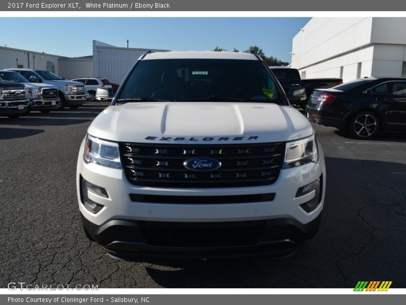 White Platinum / Ebony Black 2017 Ford Explorer XLT