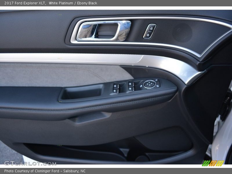 White Platinum / Ebony Black 2017 Ford Explorer XLT