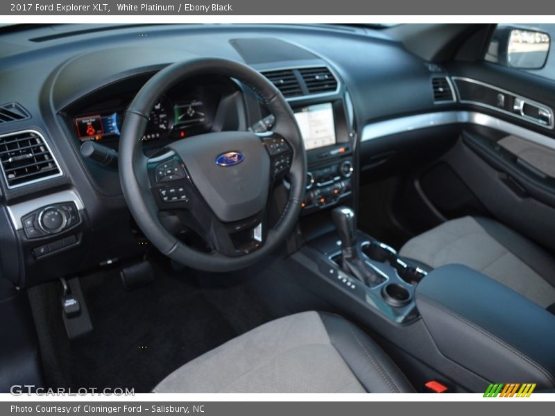 White Platinum / Ebony Black 2017 Ford Explorer XLT