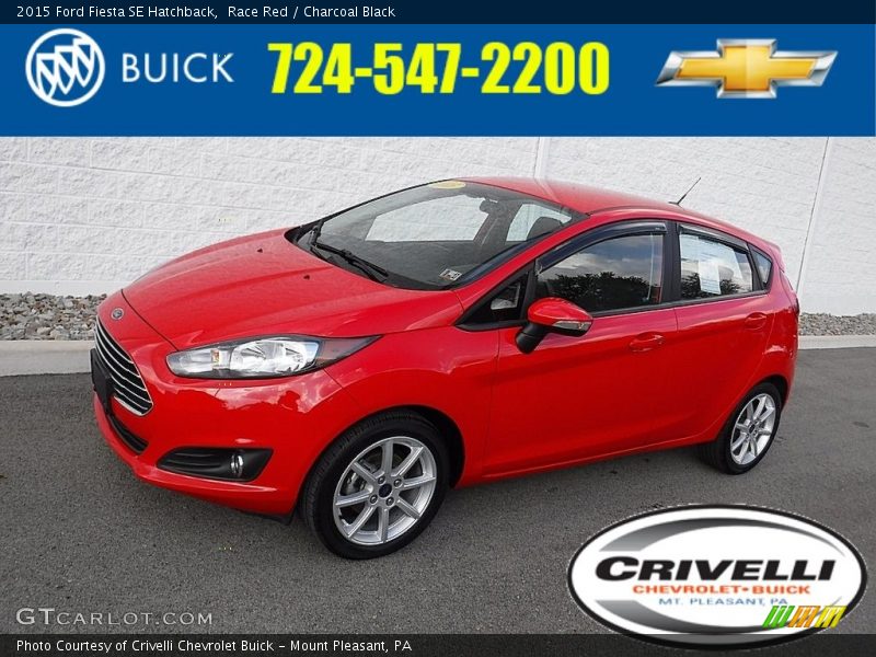 Race Red / Charcoal Black 2015 Ford Fiesta SE Hatchback