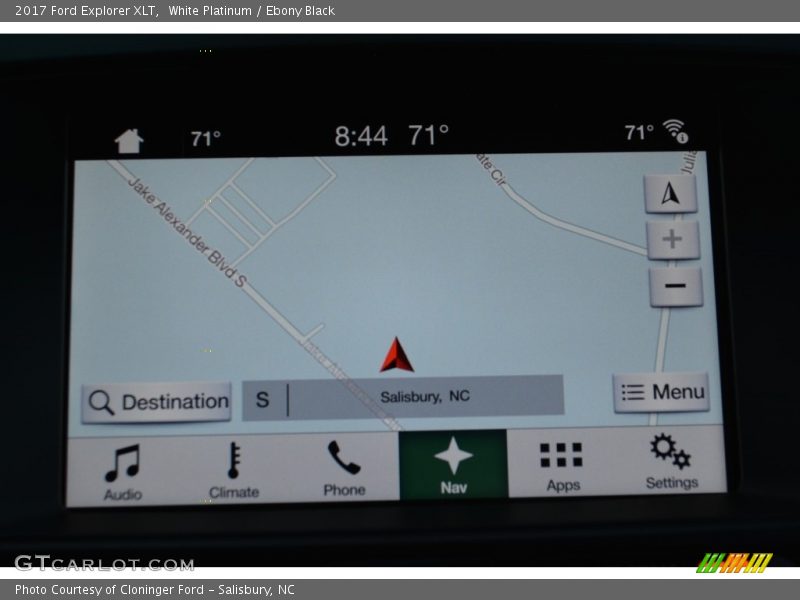 White Platinum / Ebony Black 2017 Ford Explorer XLT