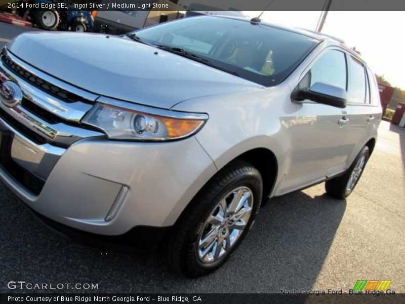 Ingot Silver / Medium Light Stone 2014 Ford Edge SEL