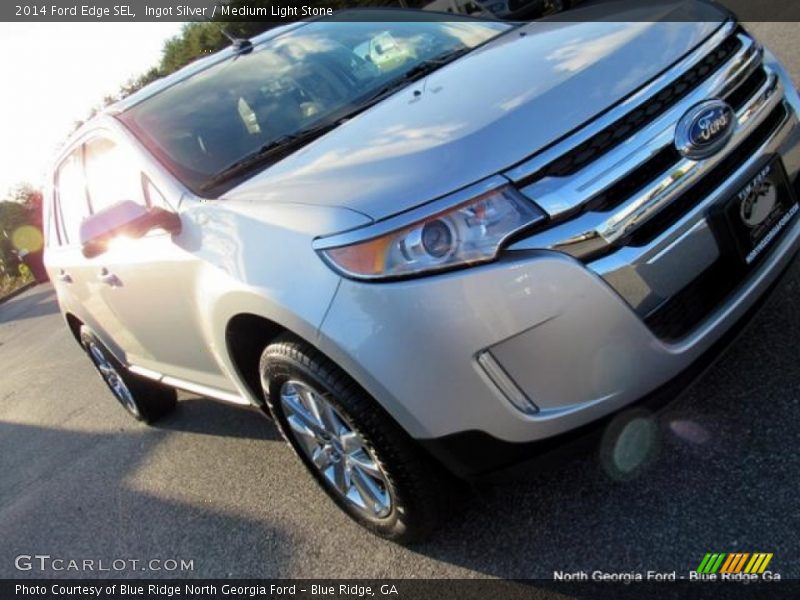 Ingot Silver / Medium Light Stone 2014 Ford Edge SEL