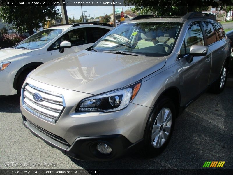 Tungsten Metallic / Warm Ivory 2017 Subaru Outback 2.5i Premium