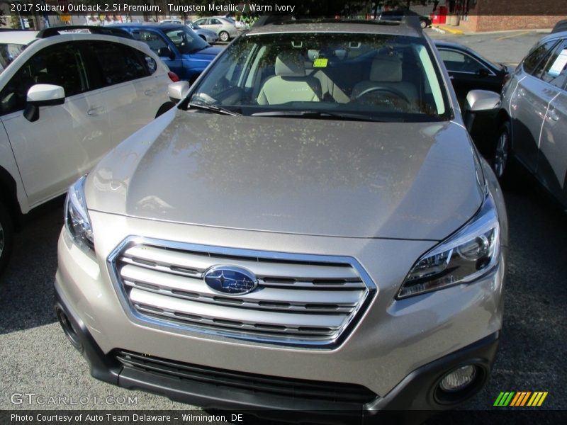 Tungsten Metallic / Warm Ivory 2017 Subaru Outback 2.5i Premium