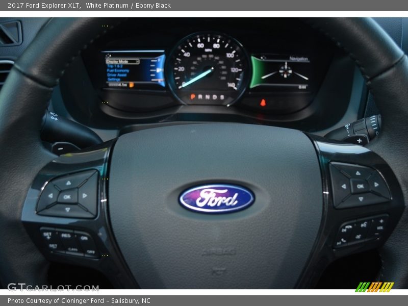 White Platinum / Ebony Black 2017 Ford Explorer XLT