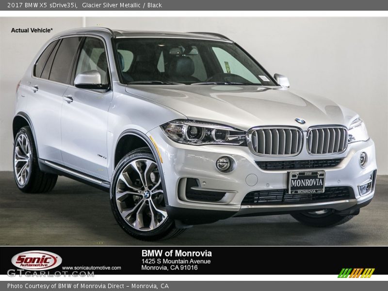 Glacier Silver Metallic / Black 2017 BMW X5 sDrive35i