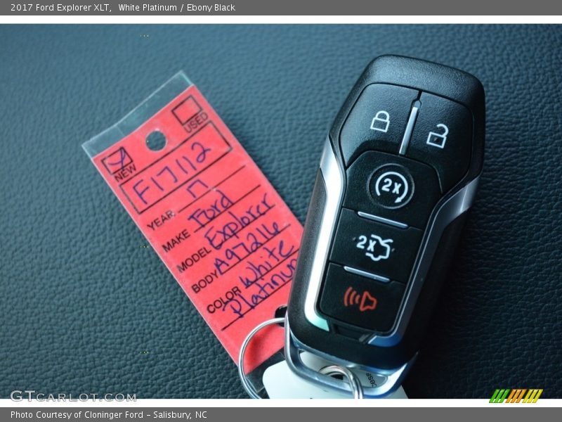 White Platinum / Ebony Black 2017 Ford Explorer XLT