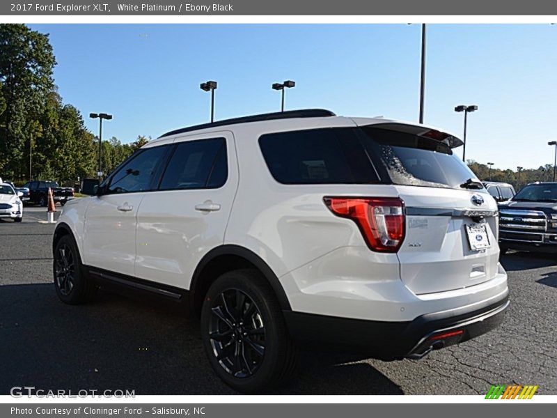 White Platinum / Ebony Black 2017 Ford Explorer XLT