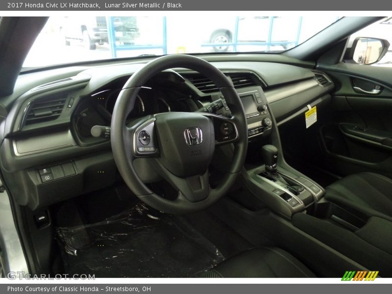 Lunar Silver Metallic / Black 2017 Honda Civic LX Hatchback