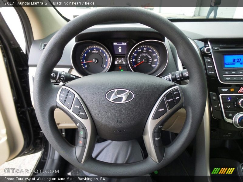 Black Noir Pearl / Beige 2017 Hyundai Elantra GT