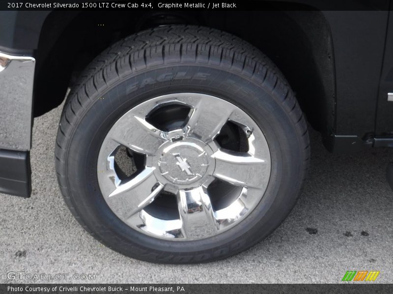 Graphite Metallic / Jet Black 2017 Chevrolet Silverado 1500 LTZ Crew Cab 4x4