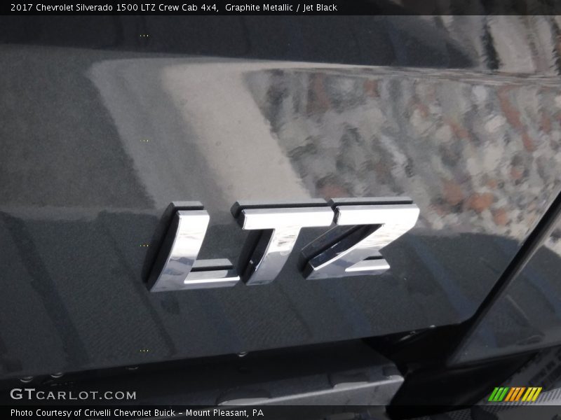 Graphite Metallic / Jet Black 2017 Chevrolet Silverado 1500 LTZ Crew Cab 4x4
