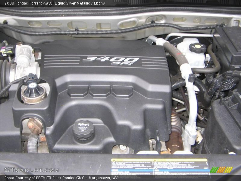 Liquid Silver Metallic / Ebony 2008 Pontiac Torrent AWD