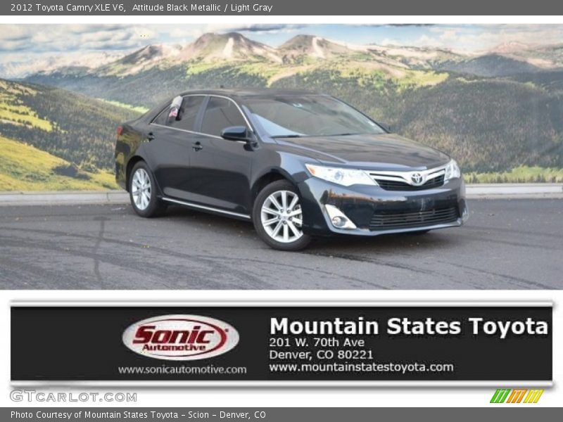 Attitude Black Metallic / Light Gray 2012 Toyota Camry XLE V6
