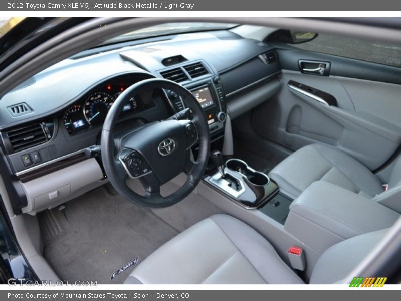 Attitude Black Metallic / Light Gray 2012 Toyota Camry XLE V6
