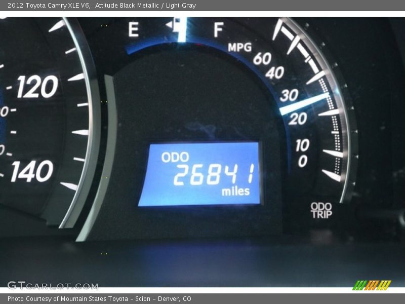 Attitude Black Metallic / Light Gray 2012 Toyota Camry XLE V6