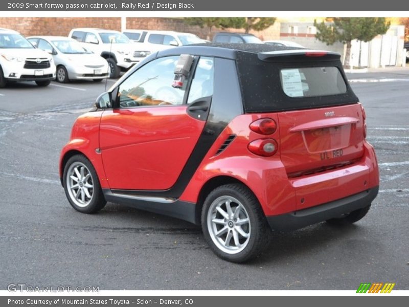 Rally Red / Design Black 2009 Smart fortwo passion cabriolet