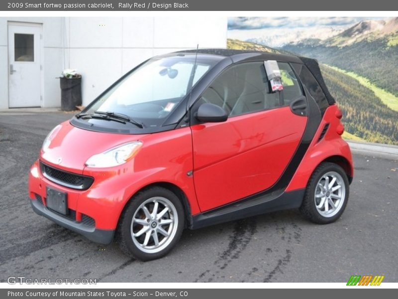 Rally Red / Design Black 2009 Smart fortwo passion cabriolet