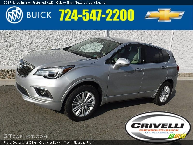 Galaxy Silver Metallic / Light Neutral 2017 Buick Envision Preferred AWD