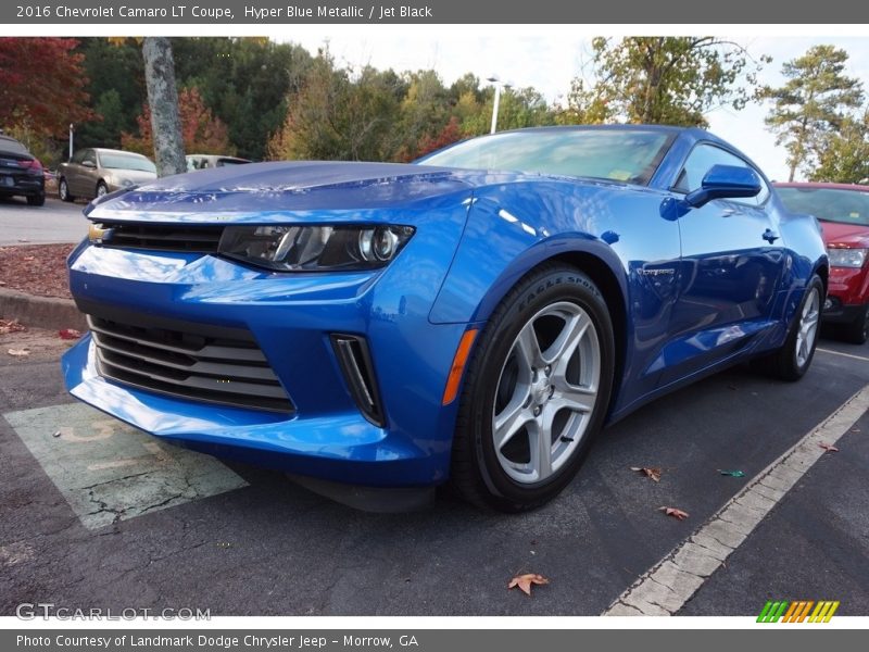 Hyper Blue Metallic / Jet Black 2016 Chevrolet Camaro LT Coupe
