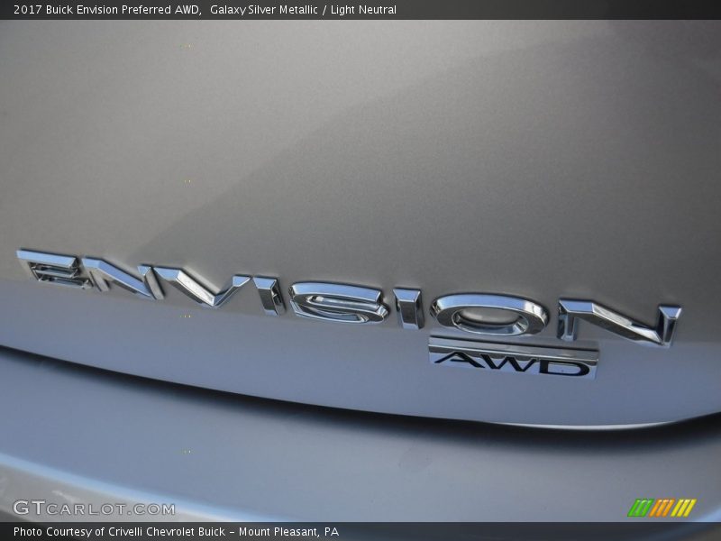 Galaxy Silver Metallic / Light Neutral 2017 Buick Envision Preferred AWD
