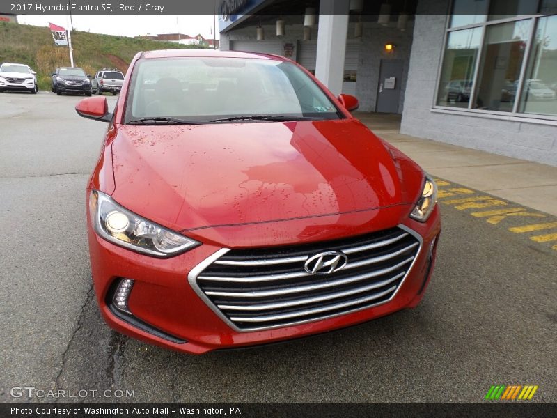 Red / Gray 2017 Hyundai Elantra SE