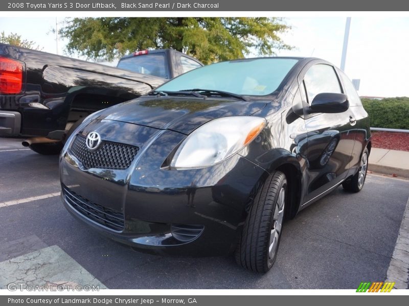 Black Sand Pearl / Dark Charcoal 2008 Toyota Yaris S 3 Door Liftback