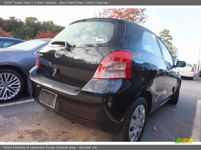 Black Sand Pearl / Dark Charcoal 2008 Toyota Yaris S 3 Door Liftback