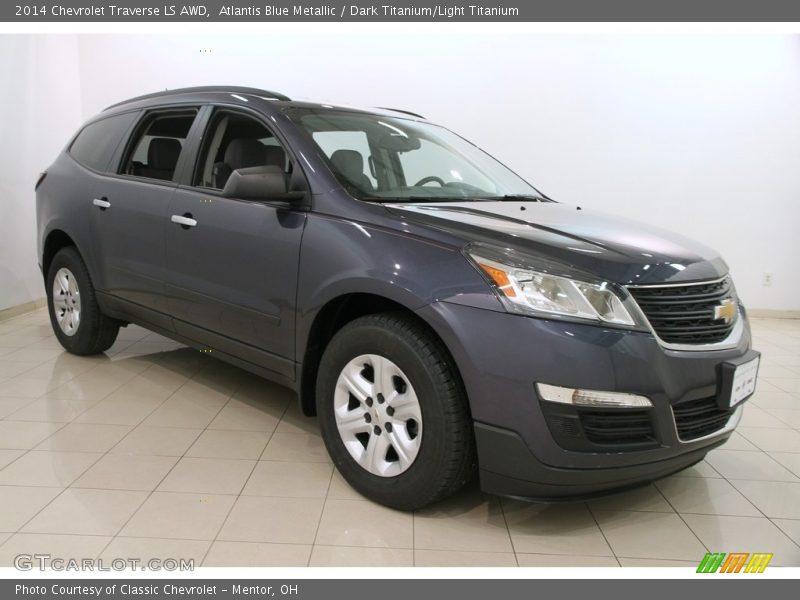 Atlantis Blue Metallic / Dark Titanium/Light Titanium 2014 Chevrolet Traverse LS AWD