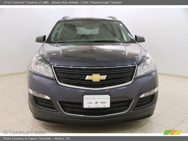 Atlantis Blue Metallic / Dark Titanium/Light Titanium 2014 Chevrolet Traverse LS AWD