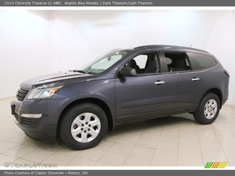 Atlantis Blue Metallic / Dark Titanium/Light Titanium 2014 Chevrolet Traverse LS AWD