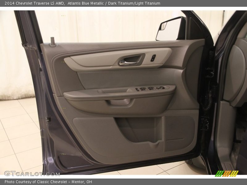 Atlantis Blue Metallic / Dark Titanium/Light Titanium 2014 Chevrolet Traverse LS AWD