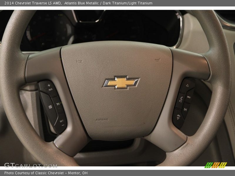 Atlantis Blue Metallic / Dark Titanium/Light Titanium 2014 Chevrolet Traverse LS AWD