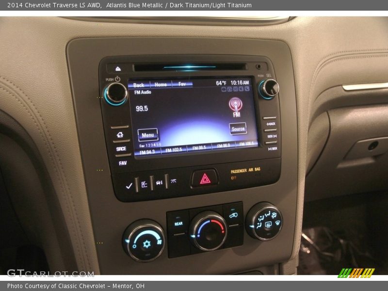 Atlantis Blue Metallic / Dark Titanium/Light Titanium 2014 Chevrolet Traverse LS AWD