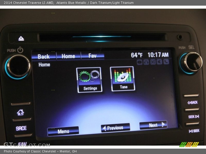 Atlantis Blue Metallic / Dark Titanium/Light Titanium 2014 Chevrolet Traverse LS AWD