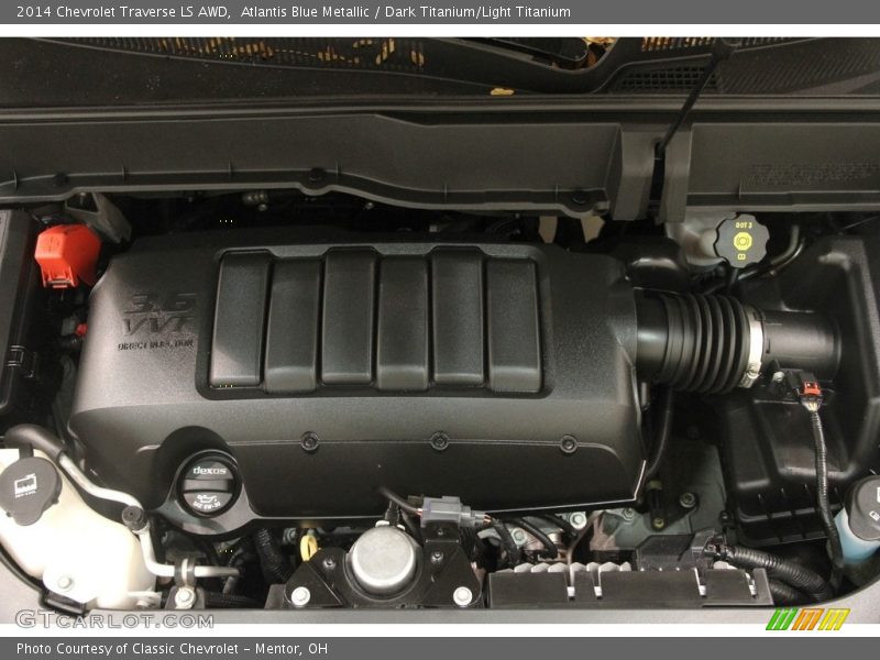Atlantis Blue Metallic / Dark Titanium/Light Titanium 2014 Chevrolet Traverse LS AWD