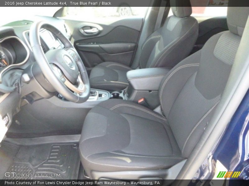 True Blue Pearl / Black 2016 Jeep Cherokee Latitude 4x4