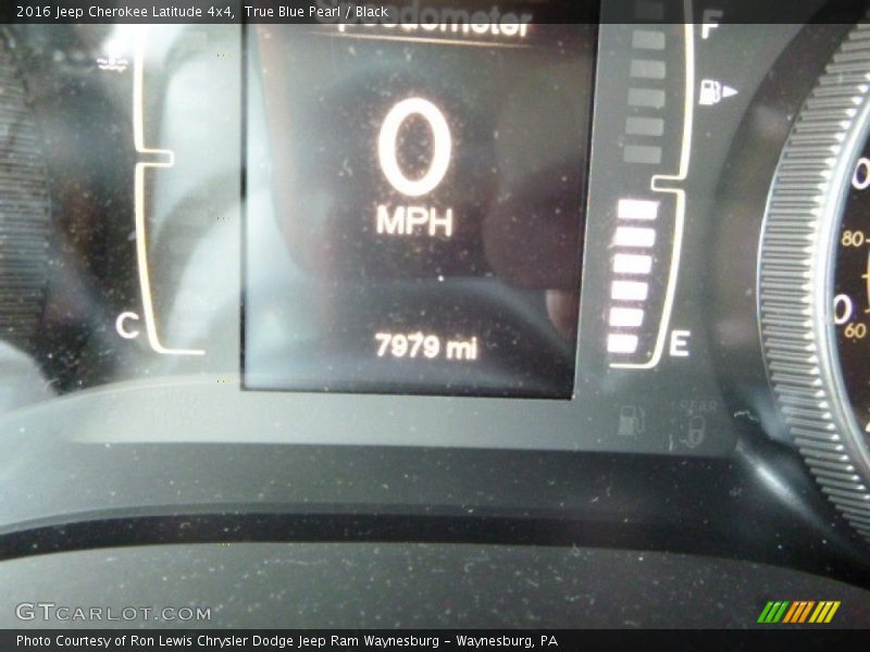 True Blue Pearl / Black 2016 Jeep Cherokee Latitude 4x4