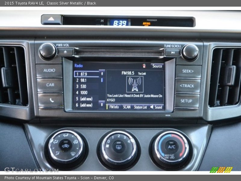 Classic Silver Metallic / Black 2015 Toyota RAV4 LE