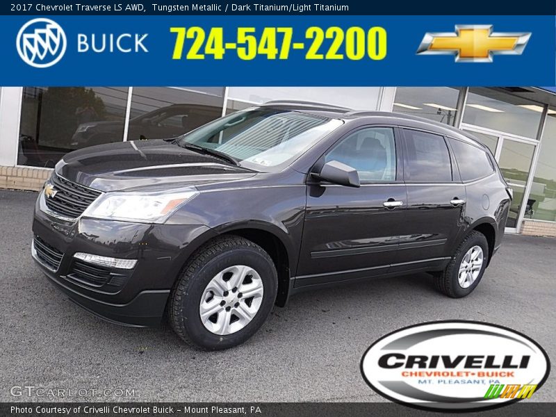 Tungsten Metallic / Dark Titanium/Light Titanium 2017 Chevrolet Traverse LS AWD