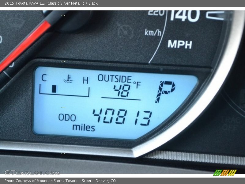 Classic Silver Metallic / Black 2015 Toyota RAV4 LE