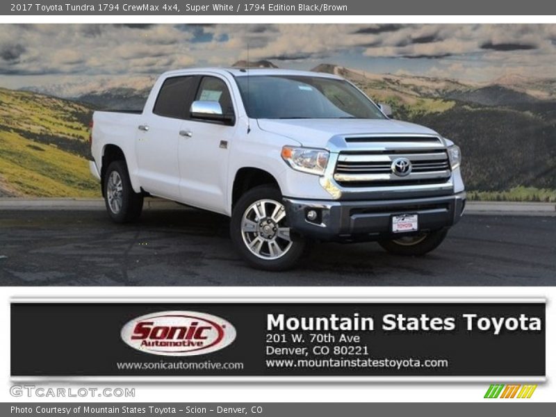 Super White / 1794 Edition Black/Brown 2017 Toyota Tundra 1794 CrewMax 4x4