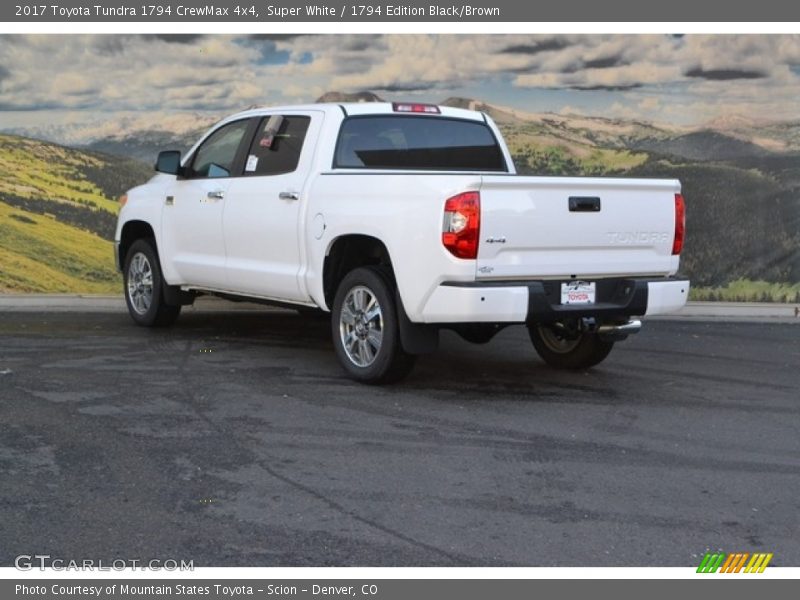 Super White / 1794 Edition Black/Brown 2017 Toyota Tundra 1794 CrewMax 4x4