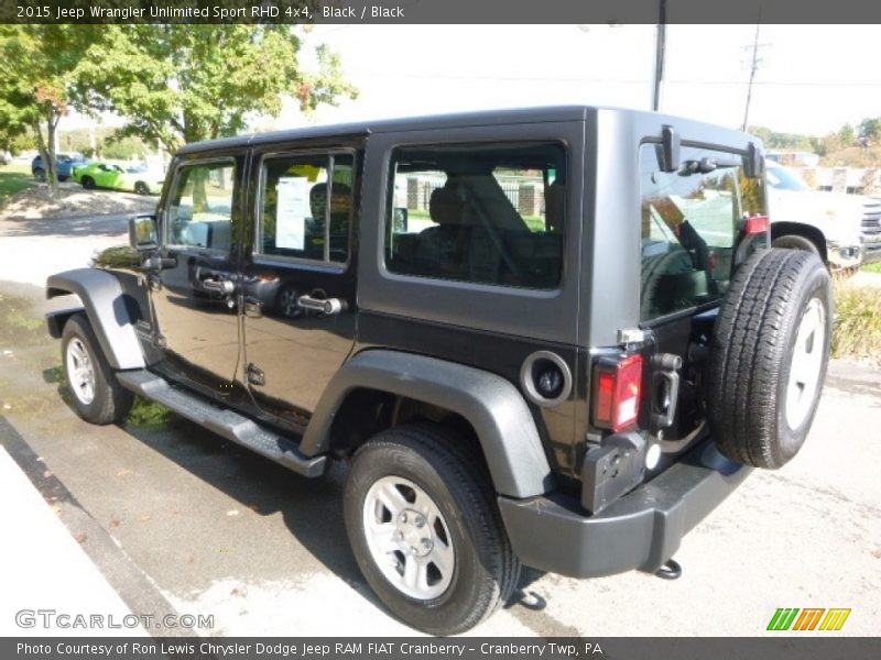 Black / Black 2015 Jeep Wrangler Unlimited Sport RHD 4x4