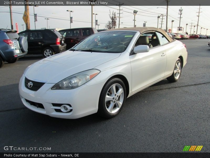 Blizzard White Pearl / Ivory 2007 Toyota Solara SLE V6 Convertible