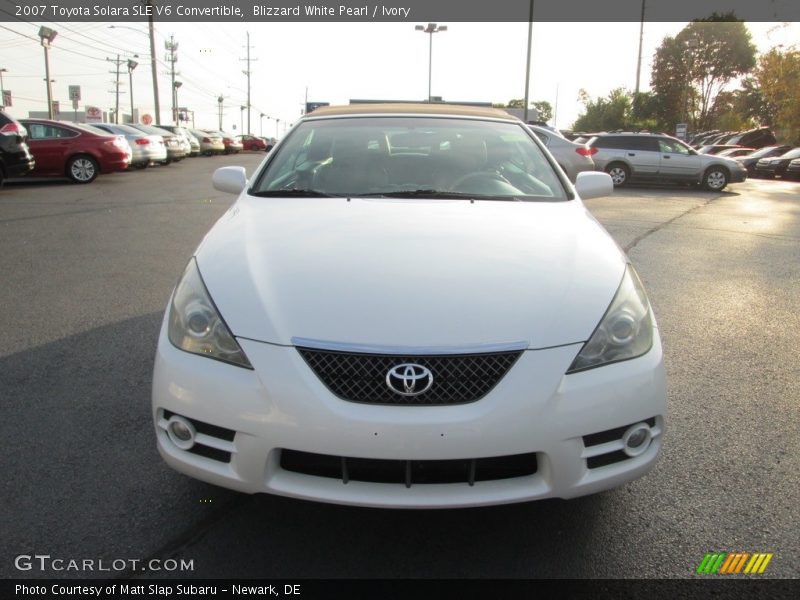 Blizzard White Pearl / Ivory 2007 Toyota Solara SLE V6 Convertible