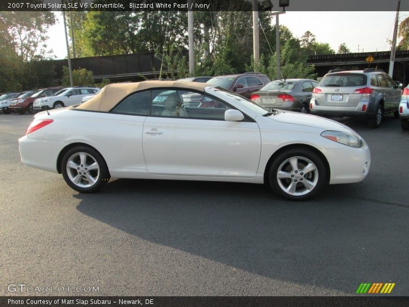 Blizzard White Pearl / Ivory 2007 Toyota Solara SLE V6 Convertible
