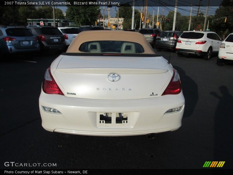Blizzard White Pearl / Ivory 2007 Toyota Solara SLE V6 Convertible