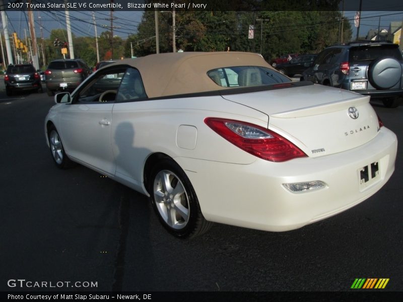 Blizzard White Pearl / Ivory 2007 Toyota Solara SLE V6 Convertible